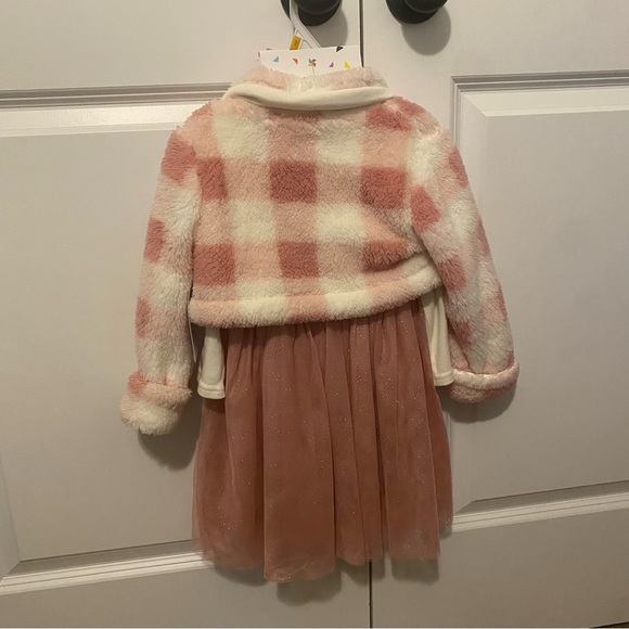 Startup Kids Pink&White Plaid Jacket 3pc Set w/ Dress Headband NWT Size 3T - Picture 6 of 7